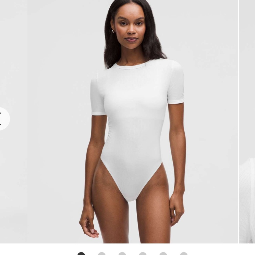 Lululemon White TShirt Body Suit